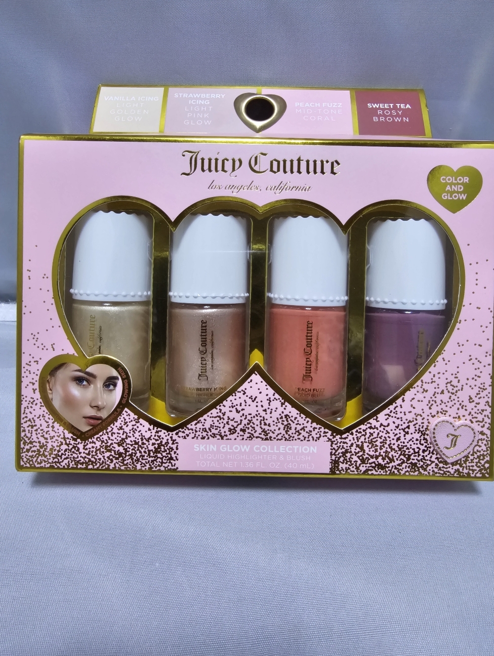 Juicy Couture Skin Glow Set - Gold, Pink, Peach, Rose